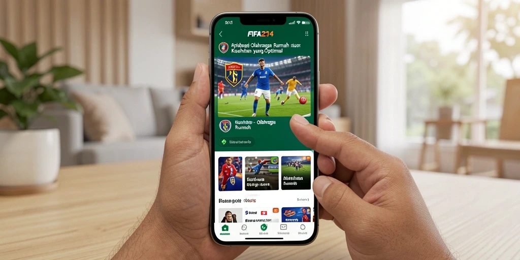 Antarmuka aplikasi FIFA234 yang intuitif dan menarik.