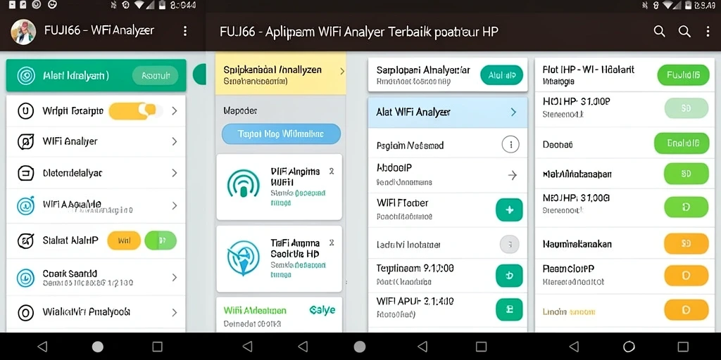 Tampilan antarmuka FUJI66 yang intuitif untuk menganalisis jaringan WiFi.