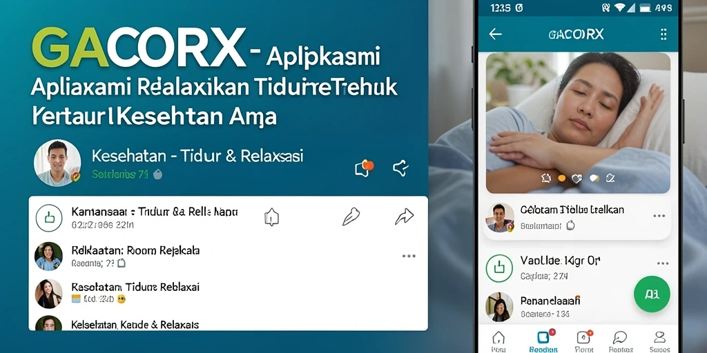 Antarmuka aplikasi GACORX yang intuitif untuk tidur dan relaksasi.