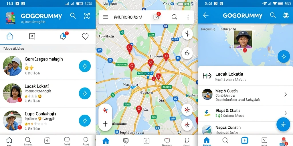Tampilan antarmuka aplikasi GOGORUMMY yang memudahkan pelacakan lokasi.