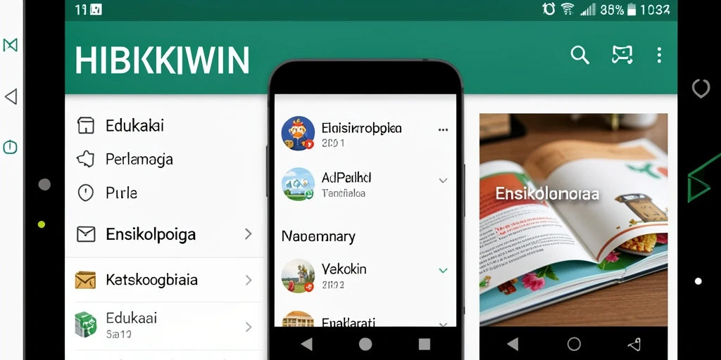 Antarmuka HIBIKIWIN yang intuitif dan menarik untuk belajar.