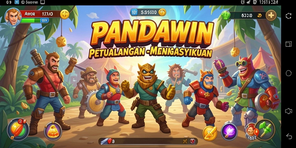Tampilan antarmuka game arcade yang menarik dan interaktif.