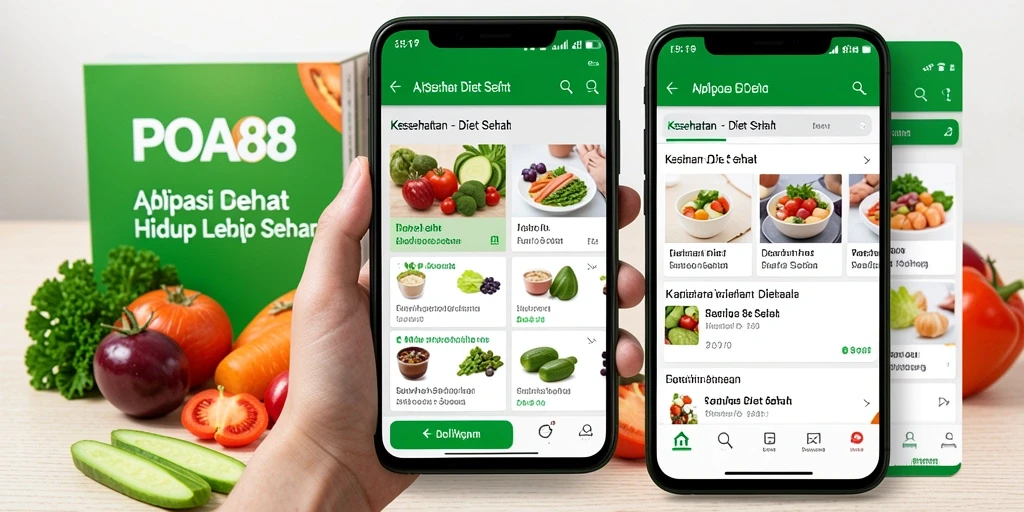 Antarmuka aplikasi POA88 untuk diet sehat yang intuitif.