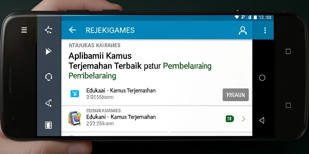 Antarmuka sederhana dan efisien dari aplikasi Kamus Terjemahan.