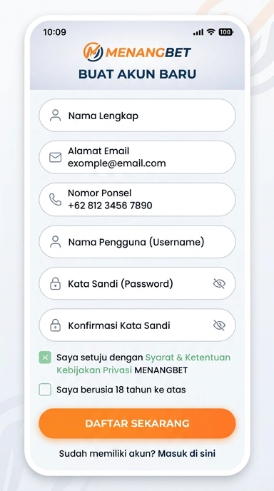 Panduan Membuat Akun Baru Menangbet untuk Pengguna Android