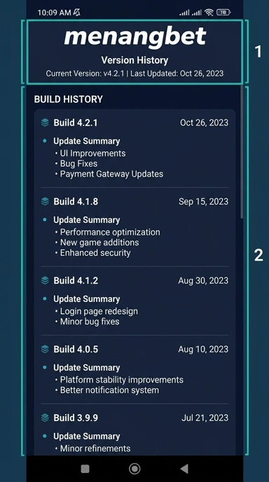 Riwayat Versi Menangbet Terbaru untuk Pengguna Android